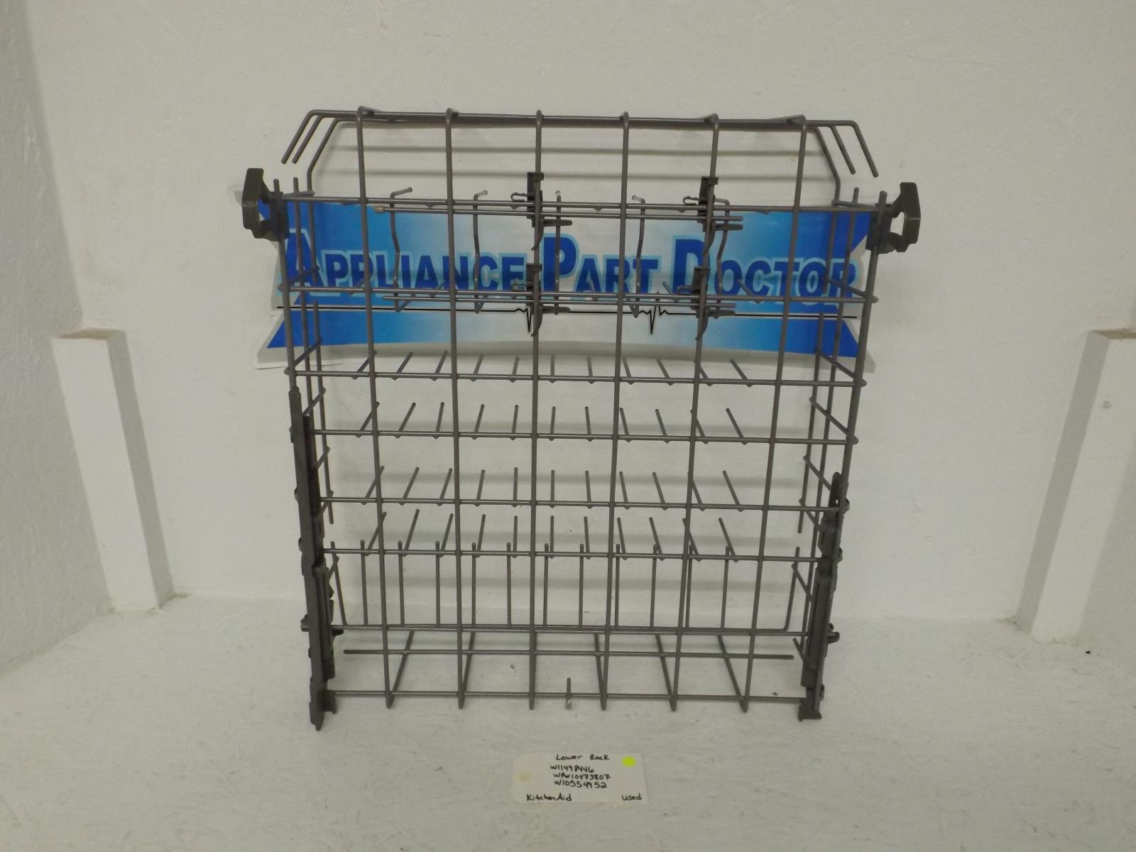 KitchenAid Dishwasher W11498446 WPW10473807 W10554952 Lower Rack Used KitchenAid Dishwasher W11498446 WPW10473807 W10554952 Lower Rack Used
